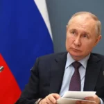 Presidente da Rússia, Vladimir Putin, em 27 de abril de 2023 [Gabinete de Imprensa do Kremlin/Agência Anadolu]