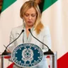 Primeira-ministra da Itália, Giorgia Meloni, em Roma [Palazzo Chigi/Agência Anadolu]