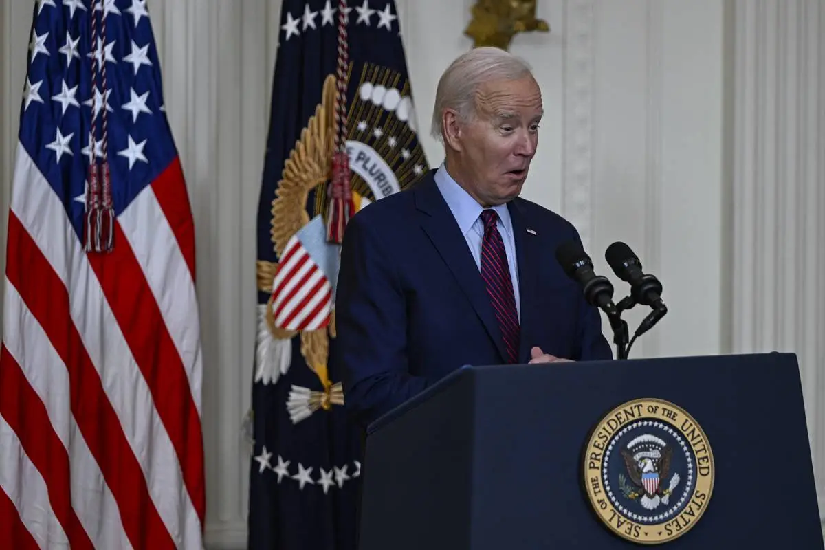 Presidente dos EUA, Joe Biden, na Casa Branca, em Washington D.C., 28 de agosto de 2023 [Celal Günes/Agência Anadolu]