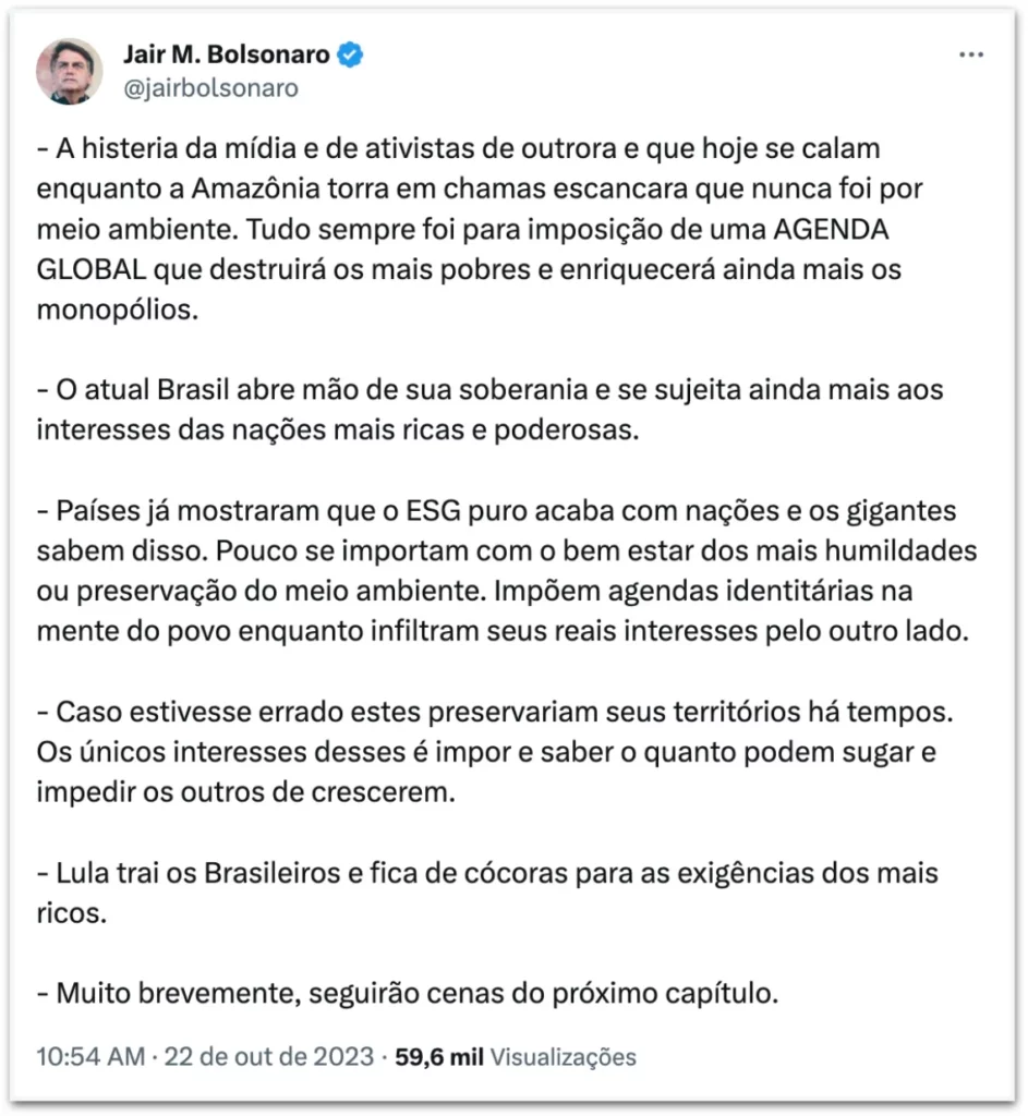 Jair Bolsonaro - Twitter
