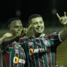 Pedro comemora com seus companheiros o gol da vitória sobre o Bahia (Crédito: Úrsula Nery/Agência FERJ)