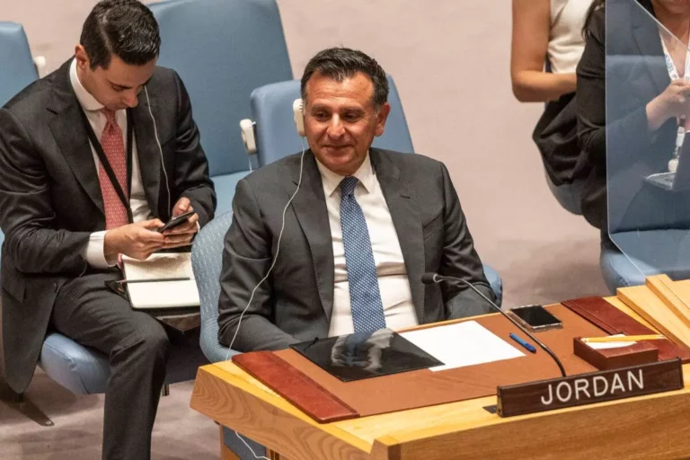Mahmoud D. Hmoud, Representante Permanente da Jordânia nas Nações Unidas [Lev Radin/Pacific Press/LightRocket via Getty Images]