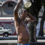 Rio de Janeiro registrou neste sábado (7) sensação térmica 55,8º Celsius (ºC), no bairro de Guaratiba, às 12h40, na zona oeste da cidade.