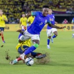 Colômbia e Brasil se enfrentaram pela quinta rodada das Eliminatórias para a Copa do Mundo de 2026, no Estádio Metropolitano Barranquilla, em Barranquilla (COL) Créditos: Hugo Sena