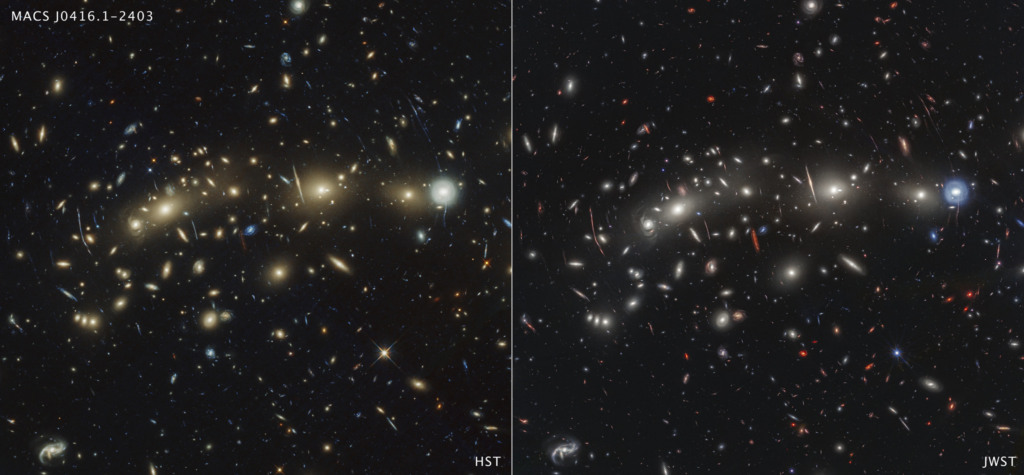 Cluster de galáxias MACS0416 com extração Mothra