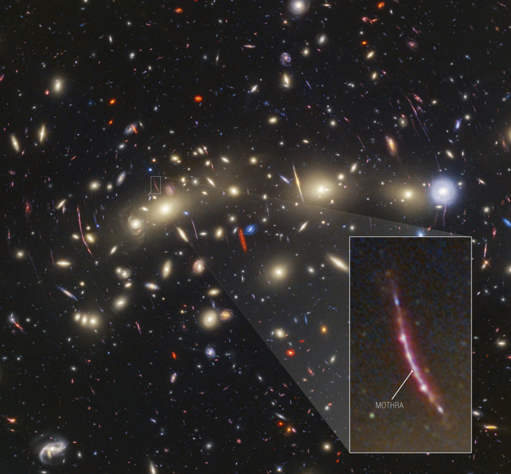 Cluster de galáxias MACS0416 com extração Mothra