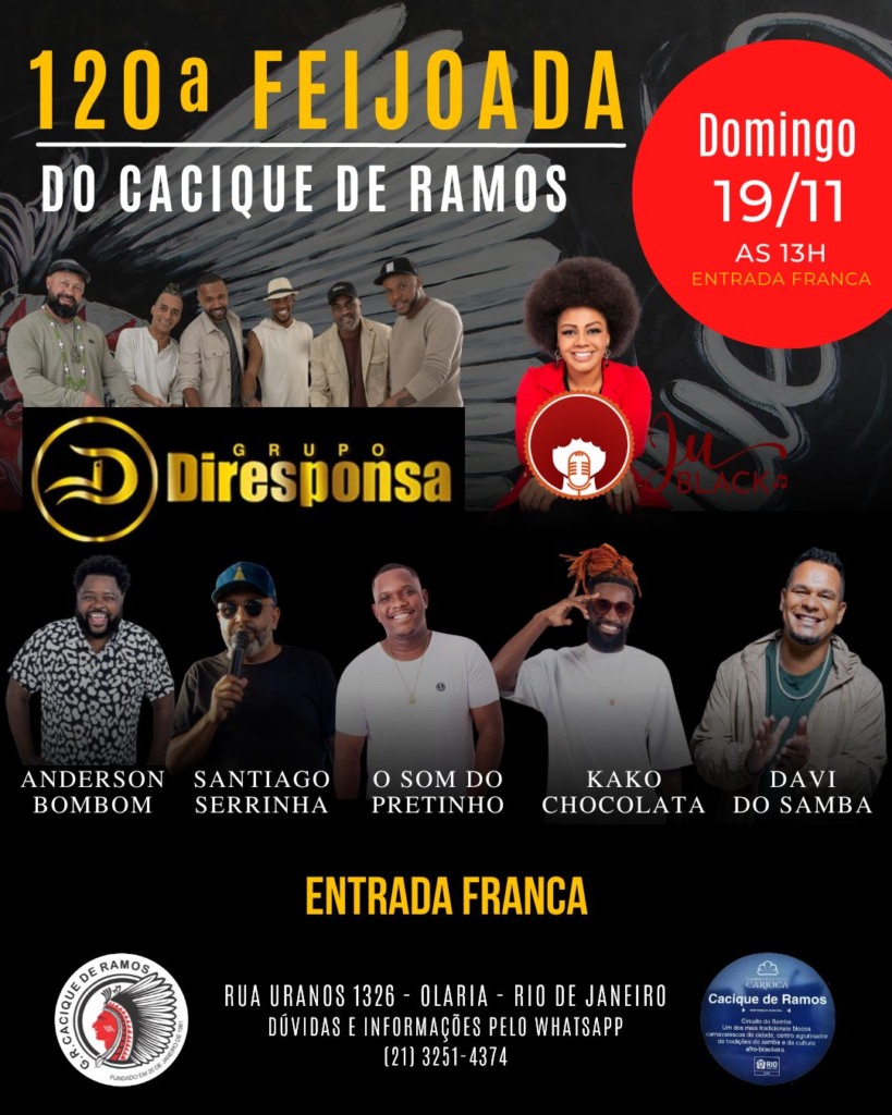 120ª Feijoada do Cacique de Ramos celebra o Dia da Consciência Negra