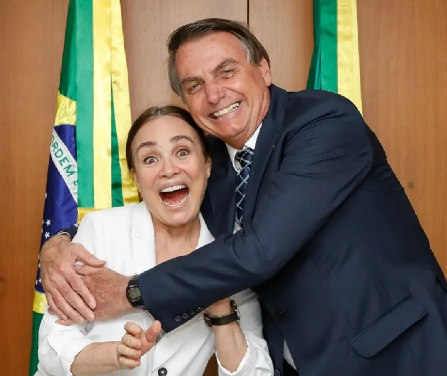 Regina Duarte e Bolsonaro - Foto: Reprodução