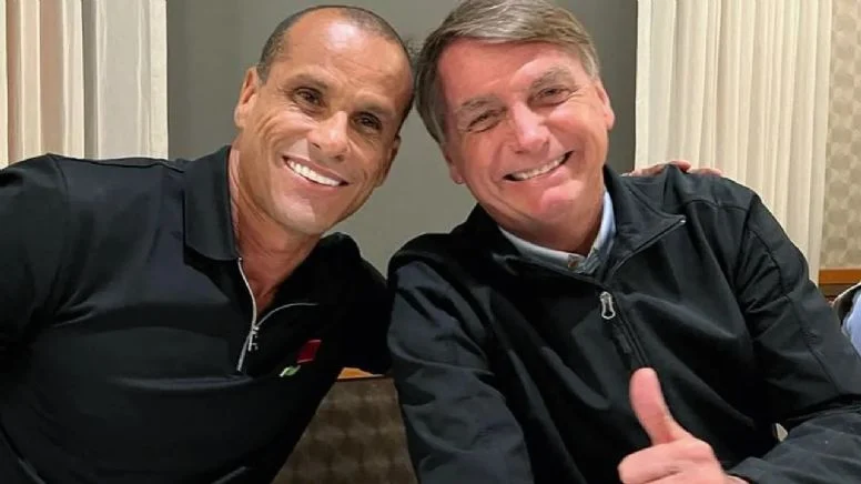 O ex-jogador Rivaldo e Bolsonaro. Instagram