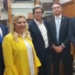 Fabio Wajngarten com Bolsonaro, Eduardo e o premiê israelense, Benjamin Netanyahu. Instagram