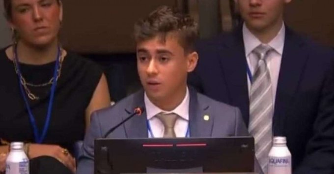 Participante de reunião de líderes jovens da ONU, o deputado Nikolas Ferreira (PL-MG) utiliza linguagem ofensiva e discursos alinhados ao bolsonarismo.