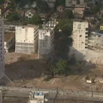 Prédios da Gama Filho implodidos na manhã deste domingo (5) — Foto: Reprodução