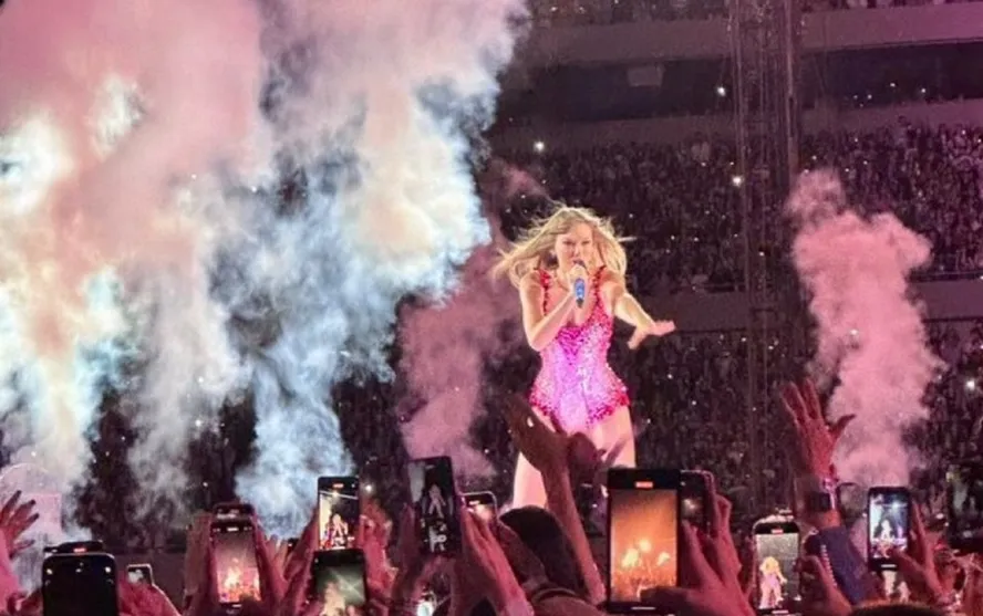 Taylor Swift em seu primeiro show no Rio de Janeiro em 2023 - Imagem Reprodução