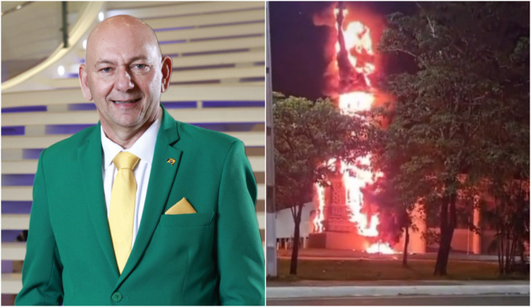 Luciano Hang oferece R$ 100 mil por informações sobre incêndio de estátua