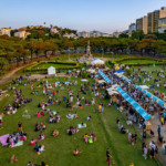 ﻿(Carioquíssima na Praça Paris. Foto: Drone Rio/Divulgação