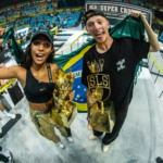 Rayssa Leal e Giovanni Vianna conquistaram o título mais importante do street skate mundial - Foto: SLS Brasil