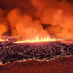 Vulcão entra em erupção na Islândia