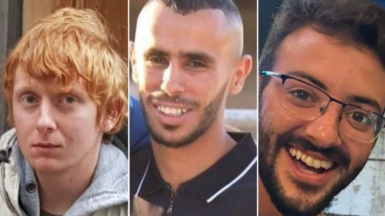 Yotam Haim, Samer Talalka e Alon Shamriz, mortos no norte de Gaza - Foto: Reprodução