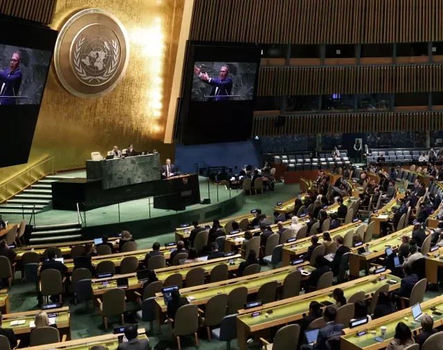 Assembleia-Geral das Nações Unidas em Nova York, nos Estados Unidos, em 12 de dezembro de 2023. Foto: Mike Segar/REUTERS