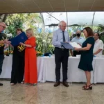 O evento de homenagem contou com a presença de autoridades da USP, de militantes e de amigos e familiares dos dois estudantes diplomados. - Cecília Bastos/USP Imagens