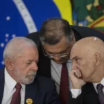 Lula, Flávio Dino e Alexandre de Moraes. Foto: Joédson Alves/ Agência Brasil