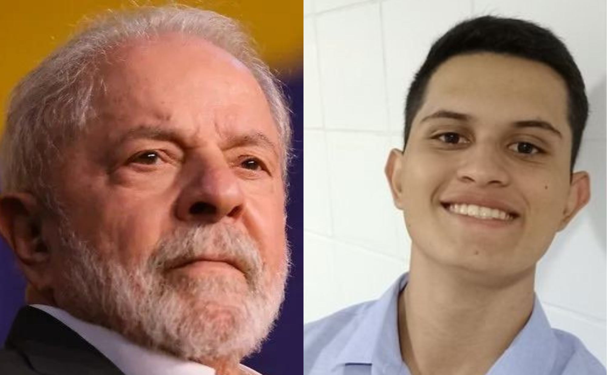 Presidente Luiz Inácio Lula da Silva (PT) e o bolsonarista André Luiz, que propôs assassinar o Chefe de Estado - Foto: Reprodução