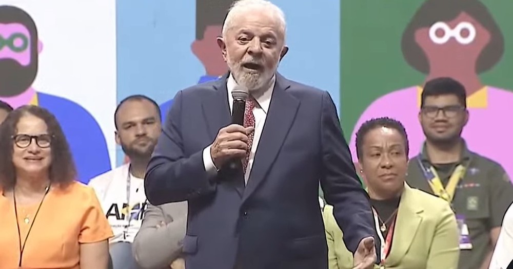 Lula, durante sua participação na 4ª Conferência Nacional da Juventude do Partido dos Trabalhadores - Foto: Reprodução YouTube