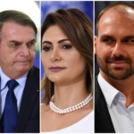 Michelle Bolsonaro e os filhos de Bolsonaro - Foto: Reprodução