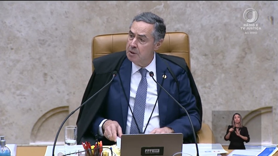 O presidente do Supremo Tribunal Federal (STF), Luís Roberto Barroso - Foto: Reprodução/TV Justiça