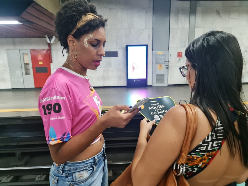 MetrôRio e Empoderadas promovem ação para orientar mulheres contra violência no carnaval do Rio de Janeiro - Foto: Divulgação