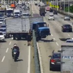 Acidente na Ponte Rio-Niterói interdita faixas