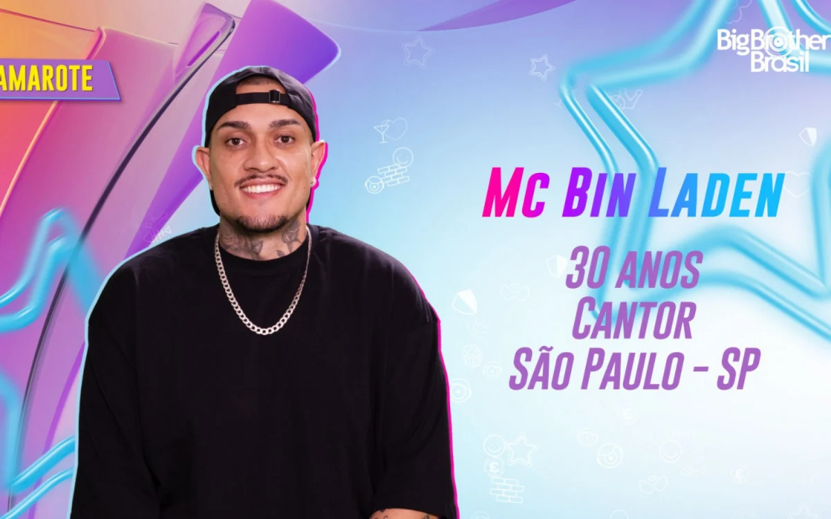 MC Bin Laden é participante do BBB 24 no grupo Camarote — Foto: Globo