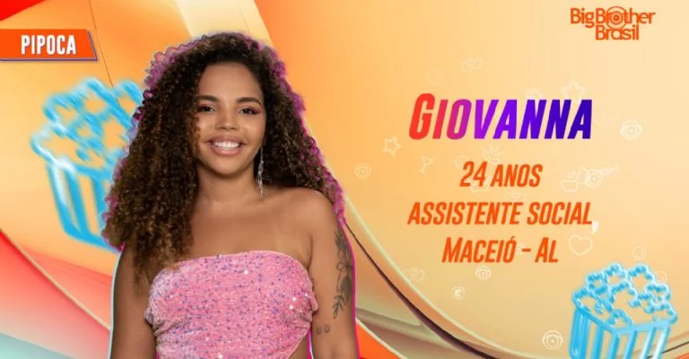 Giovanna é participante do BBB 24 no grupo Pipoca — Foto: Globo