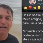 Jair Bolsonaro difunde texto bizarro em que cita suicídio para falar em "luz no fim do túnel" - Reprodução