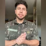 O ex-recruta Luís Felipe Rissati Faria, o Luisinho Fotocópia - TikTok/Reprodução