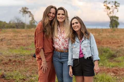 Susana Garcia, Ingrid Guimarães e Tatá Werneck no set de “Minha Irmã e Eu”