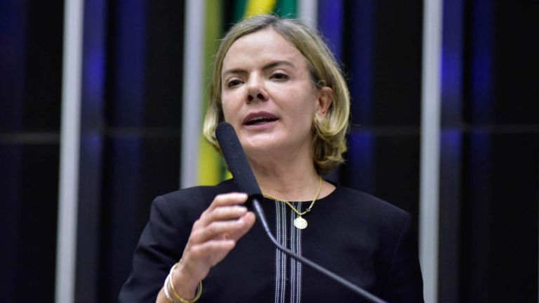 Gleisi Hoffmann, presidente do PT. Foto: reprodução