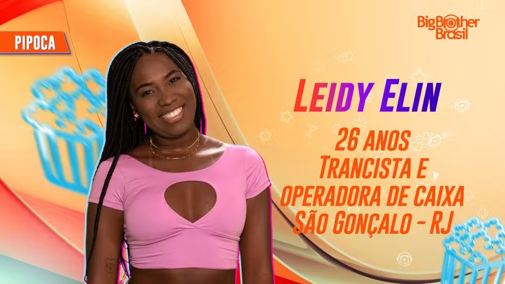 Leidy Elin é participante do BBB 24 no grupo Pipoca — Foto: Globo