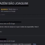 Bolsonaristas avaliam bar atacado por vândalo negativamente no Google. Foto: Reprodução