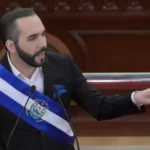 Presidente de El Salvador, Nayib Bukele, em discurso no Congresso. Foto: Marvin Recinos/AFP