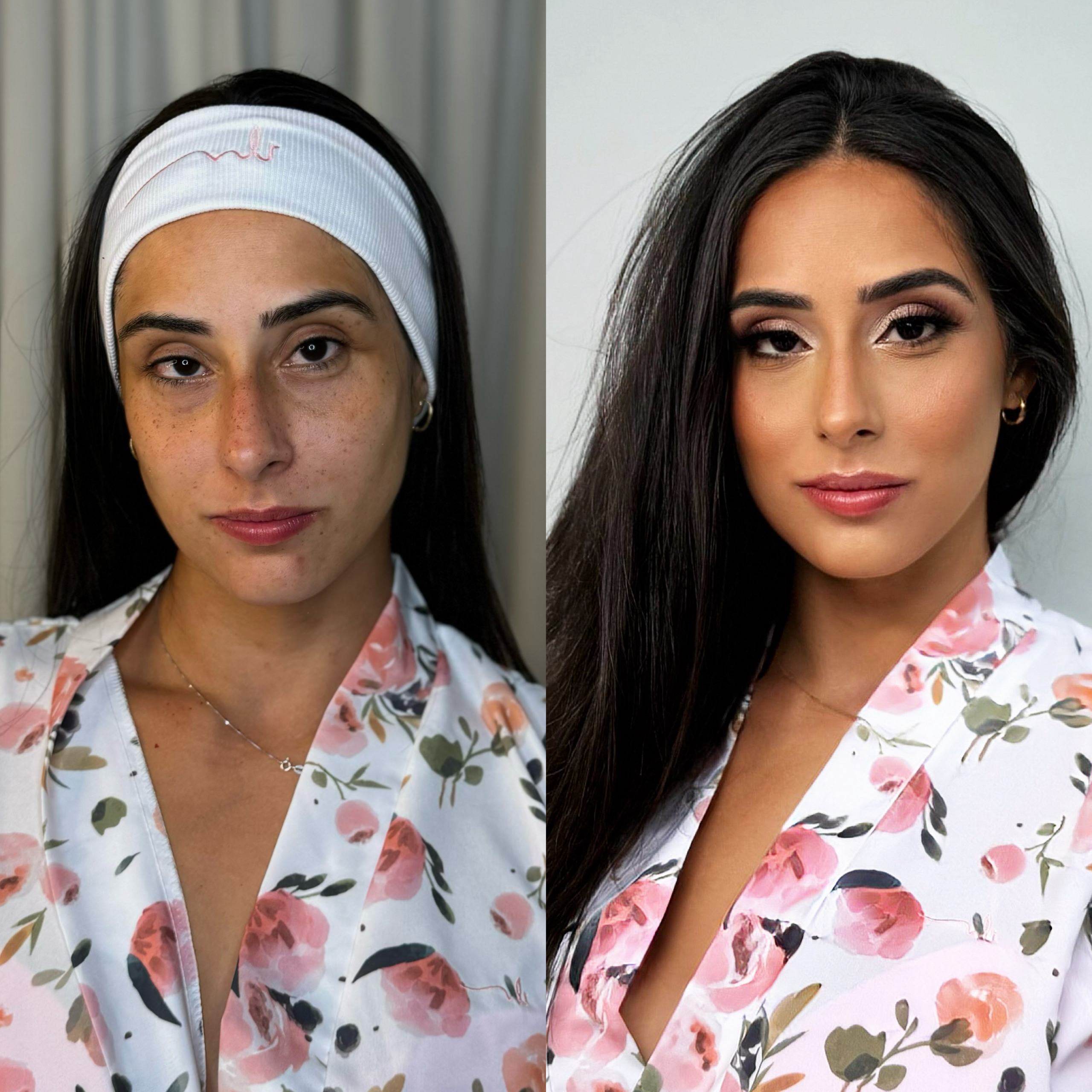 antes e depois da eliminada da semana Natalia Beauty Group