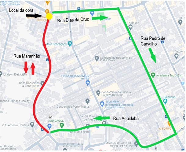 CET-Rio monta esquema de trânsito para obra emergencial no Méier