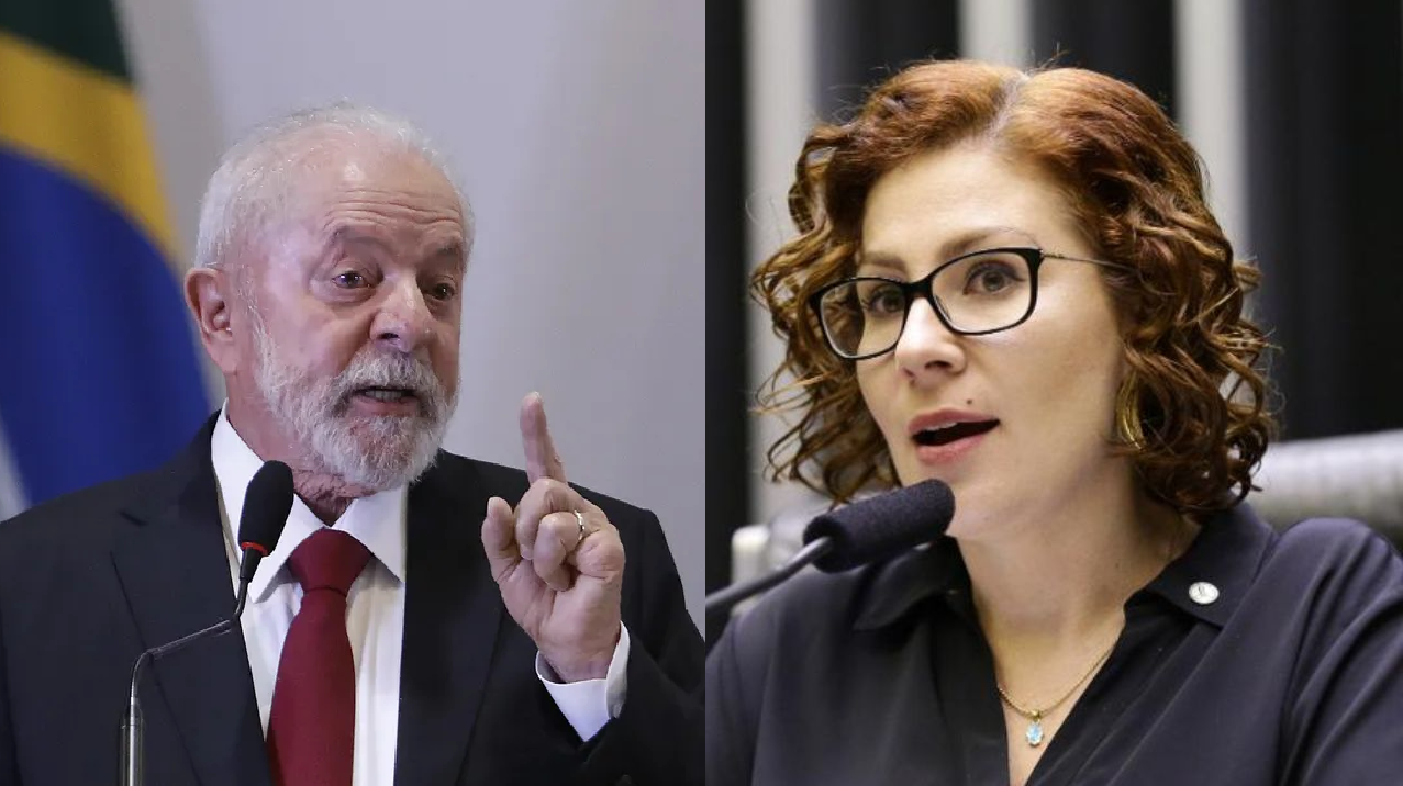 Lula e Carla Zambelli. Foto: reprodução