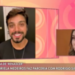 Rodrigo Simas emocionou a atriz Gabriela Medeiros no Encontro