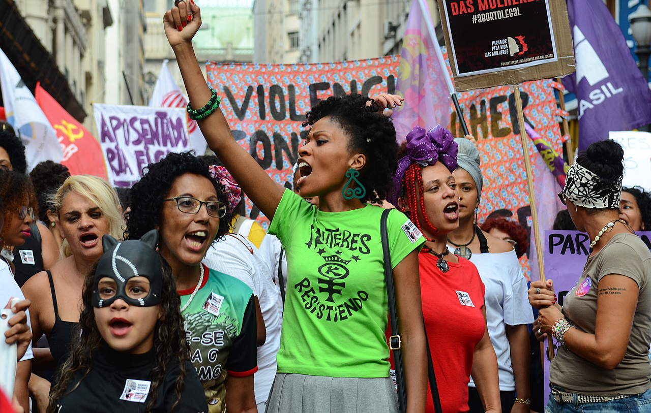 São Paulo – Manifestações do Dia da Mulher na região central da capital. Foto: Rovena Rosa/Agência Brasil