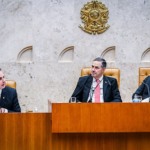 Rodrigo Pacheco, Luís Roberto Barroso e o presidente Lula na abertura do Ano Judiciário Pedro Gontijo/Senado Federal