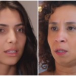 Em Elas por Elas, Ísis diz a Adriana que vai embora com a criança (Foto: Reprodução/Globo)