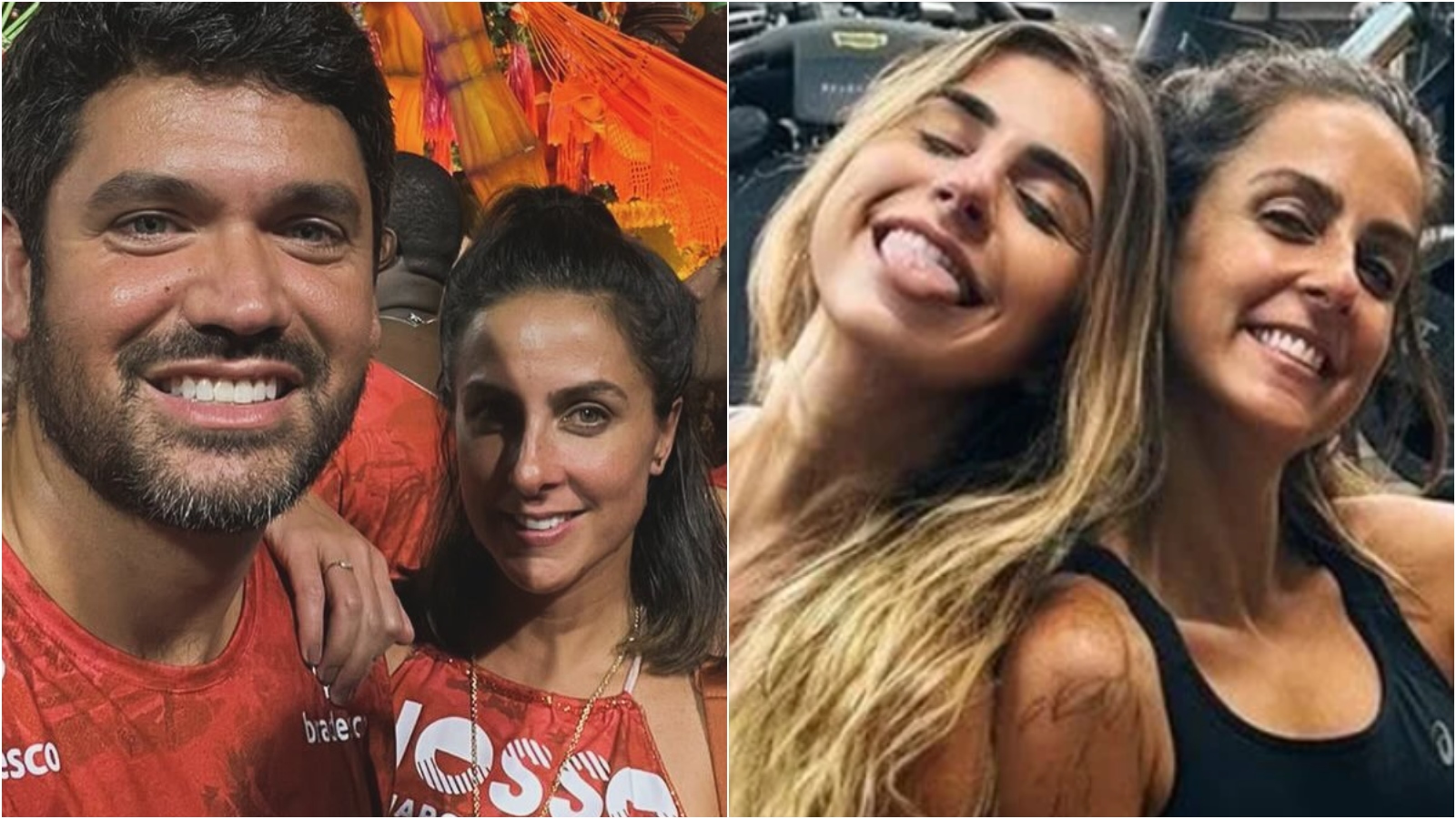 Marcelo Courrege, Carol Barcellos e Renata Heilborn. Reprodução / Instagram.