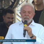 O presidente Lula durante evento em Belford Roxo (RJ). Foto: Reprodução