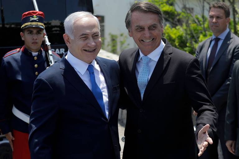 Jair Bolsonaro e Benjamin Netanyahu. Foto: Reprodução